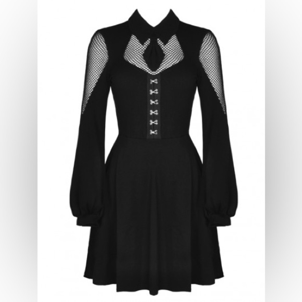 Dark in Love black fishnet dress